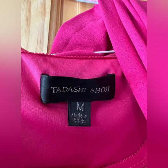 Tadashi Shoji Crepe Off-The-Shoulder Gown, Sz M - Picture 5 of 5